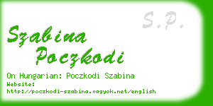 szabina poczkodi business card